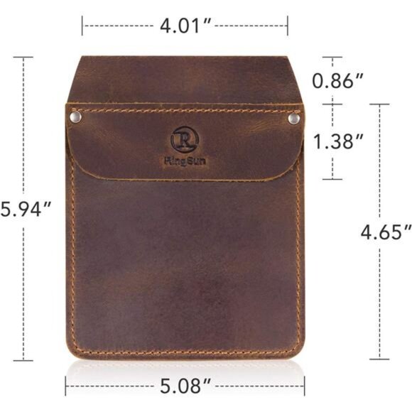 Genuine Leather Pocket Protector for Men, Durable Pocket Tool Pouch,Jeans Shirts - Picture 10 of 16